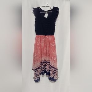 Pink Violet child's dress M 7-8